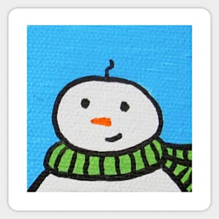 Snowman Portrait #4 Sticker